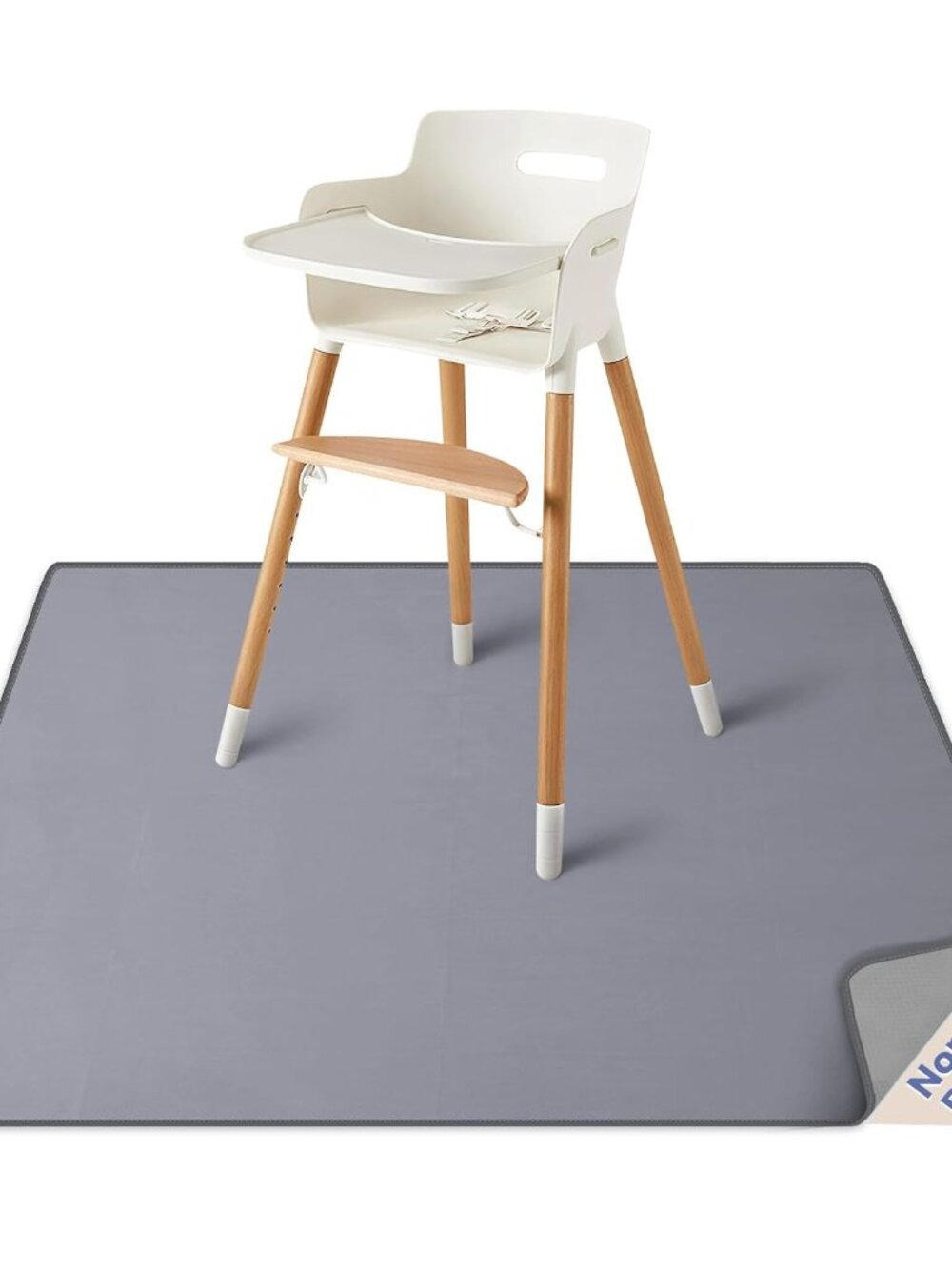 Baby Splat Mat for Under High Chair, 50.4 x 50.4 Inch Wipeable Splash Mat, Water